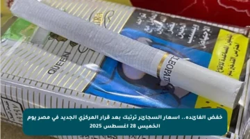 خفض الفائدة.. أسعار السجائر ترتبك بعد قرار المركزي الجديد في مصر يوم الخميس 28 أغسطس 2025